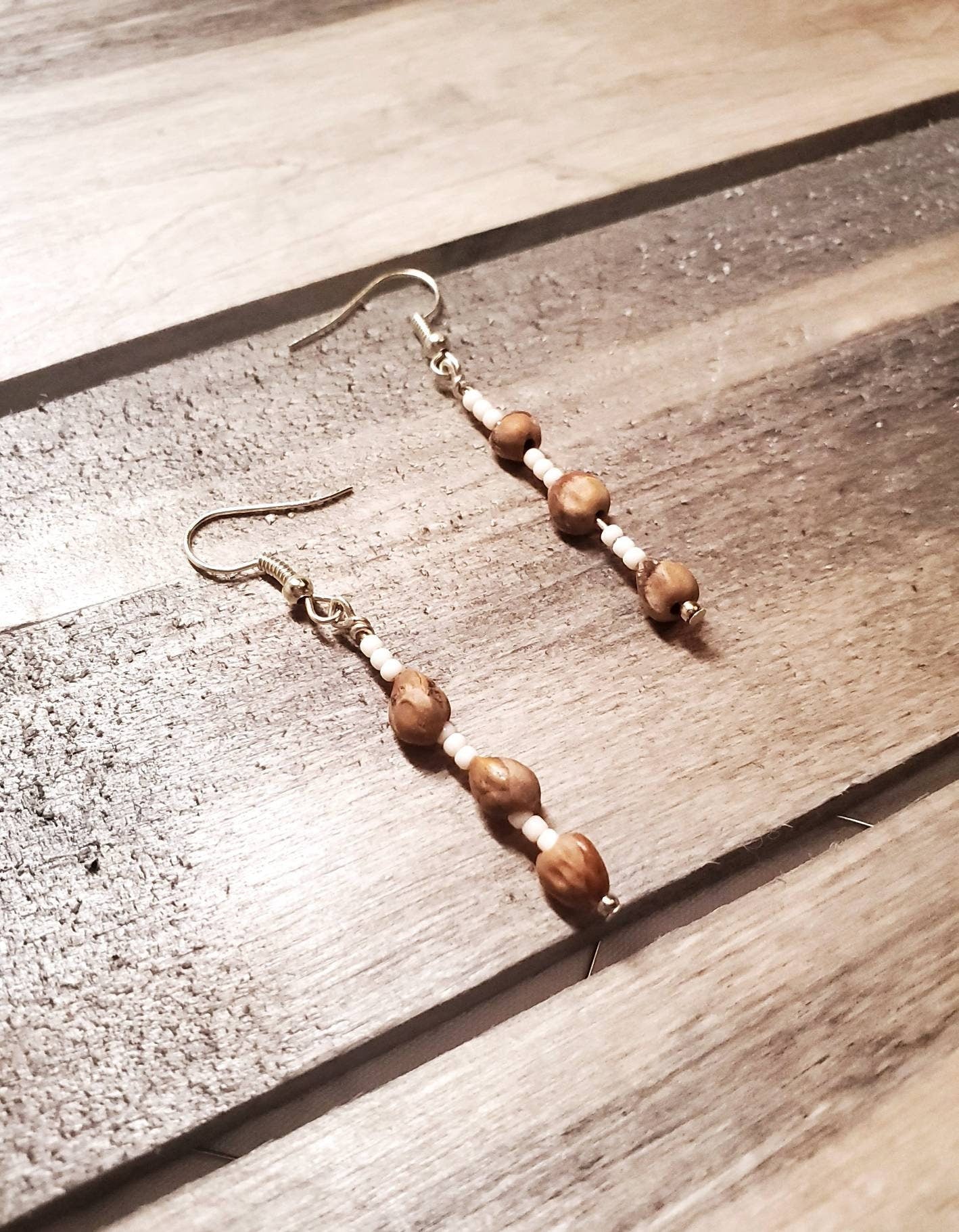 Navajo Ghost bead earrings