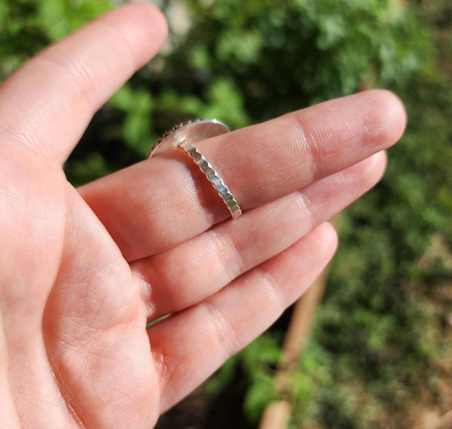 Sterling silver Moonstone ring, Size 8
