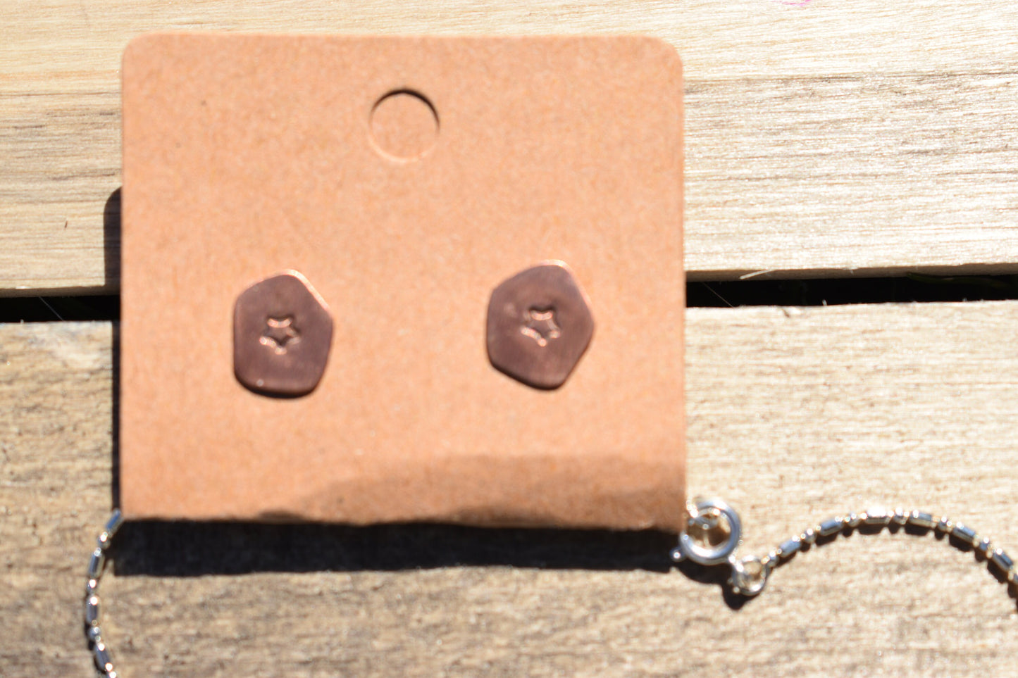 Copper moon and star Jewelry set