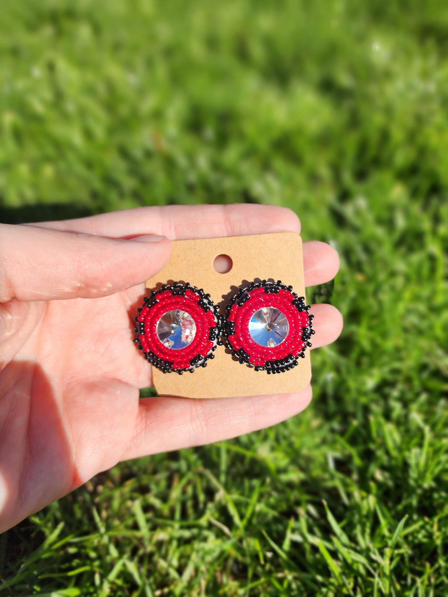 Clear Swarovski Crystal beaded Earrings