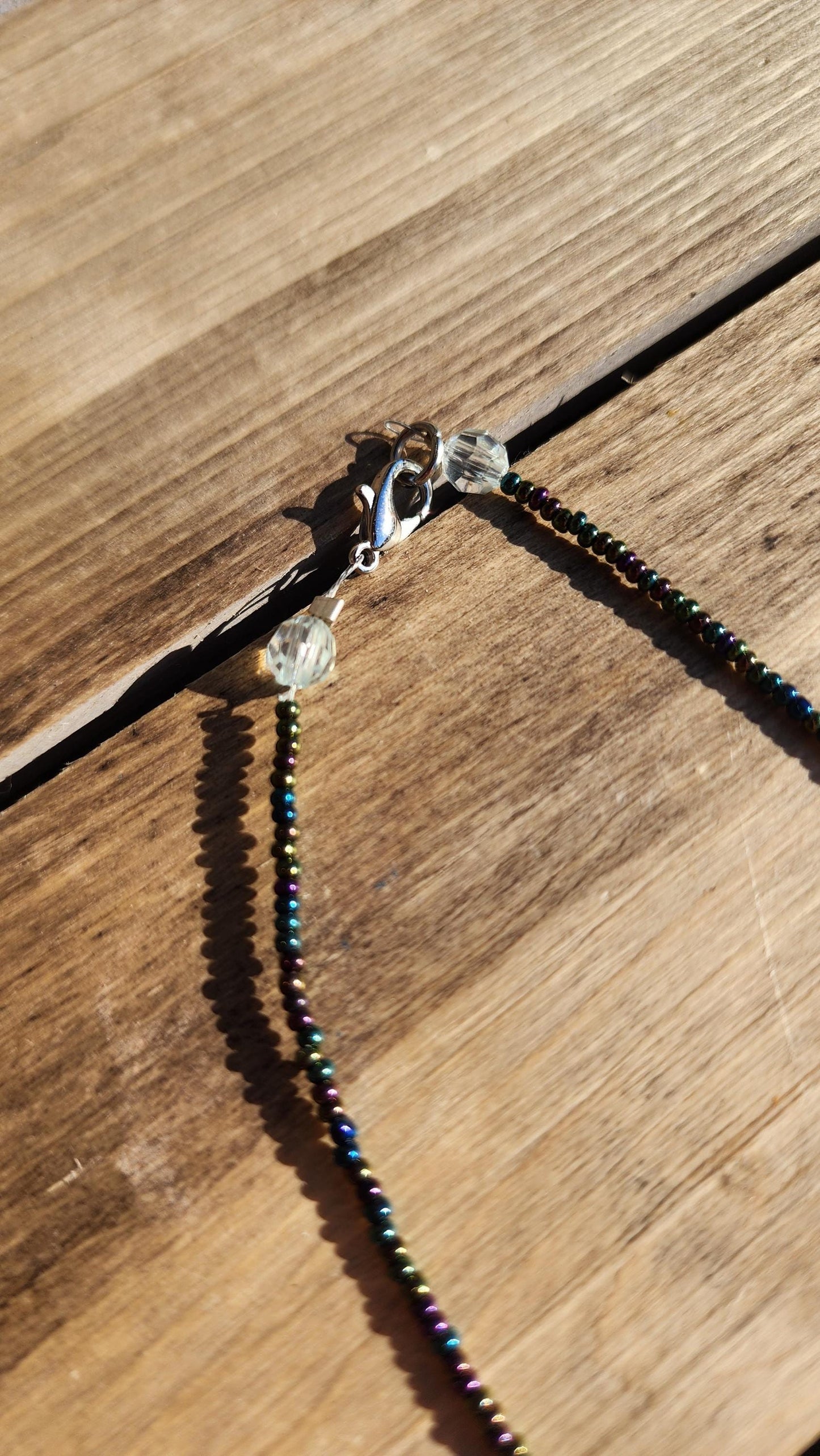 Beaded Lapis Lazuli bear necklace