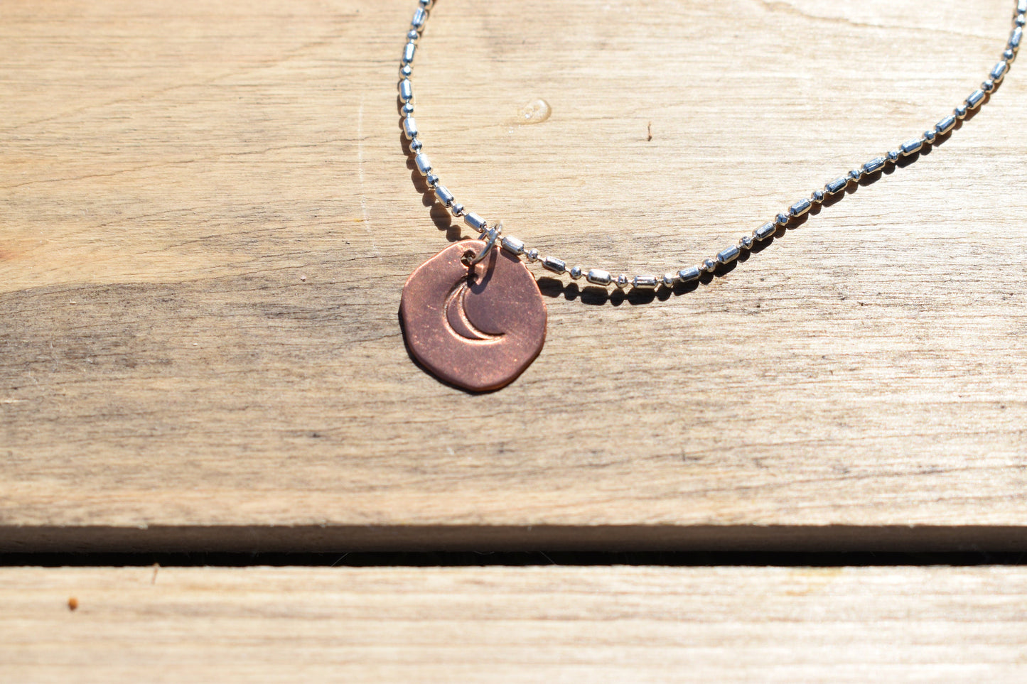 Copper moon and star Jewelry set