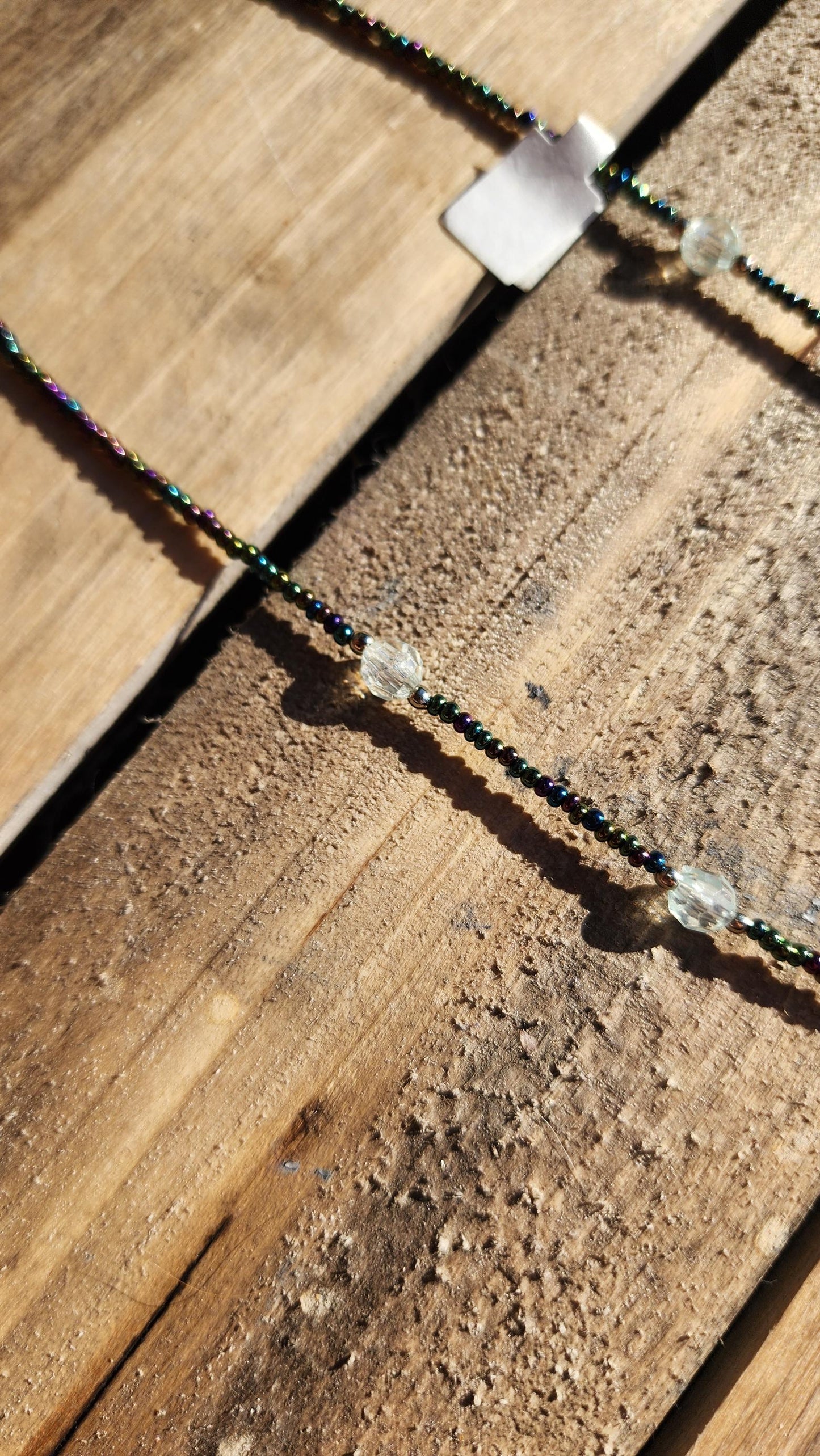 Beaded Lapis Lazuli bear necklace