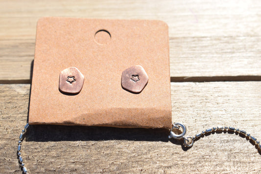 Copper moon and star Jewelry set