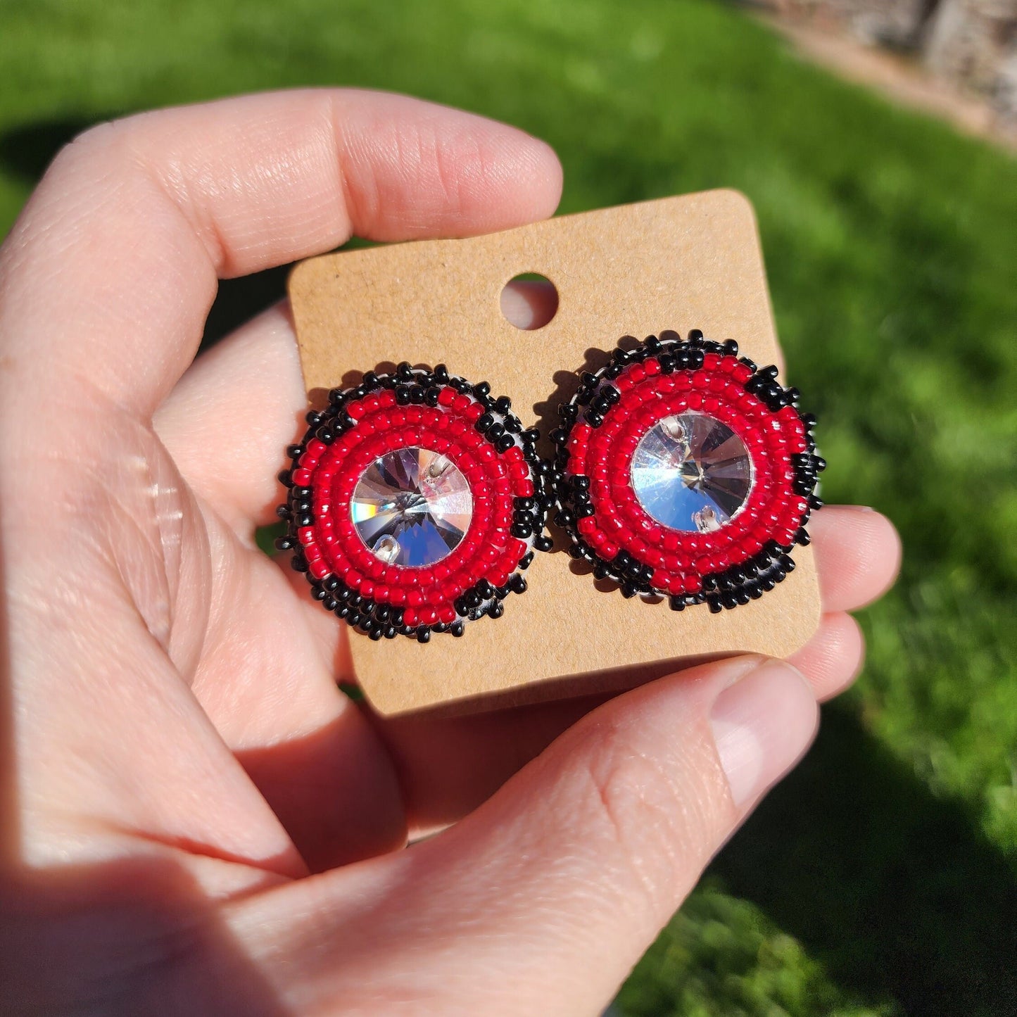 Clear Swarovski Crystal beaded Earrings