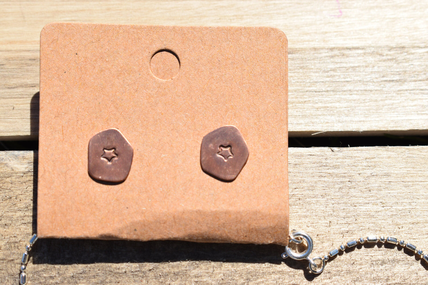 Copper moon and star Jewelry set