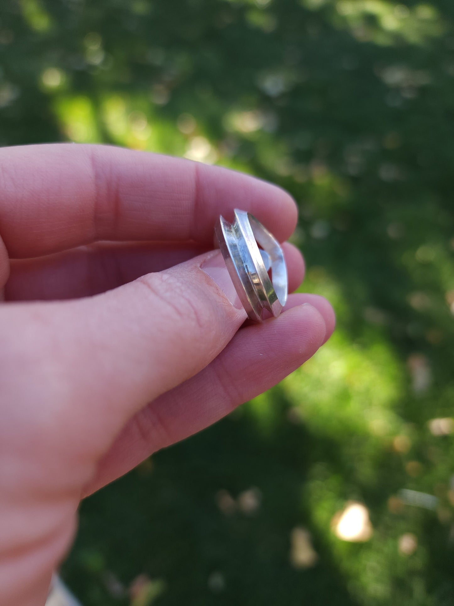 Sterling silver Ethiopian Opal ring, size 7.5