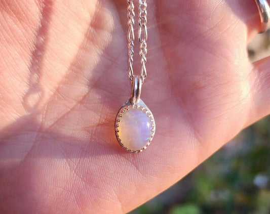 Sterling Silver Ethiopian opal pendant