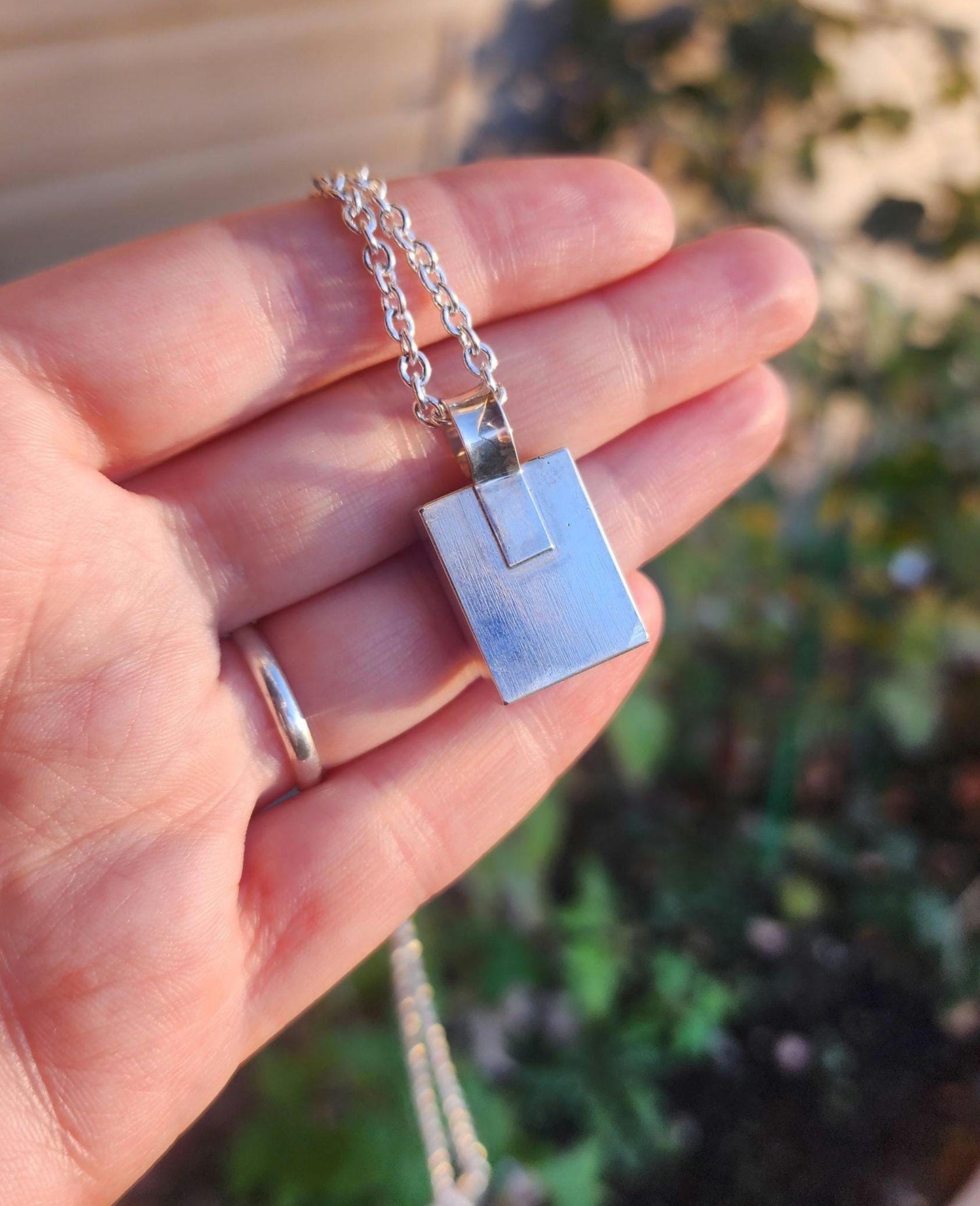 Sterling silver Ithica peak Turquoise Navajo pendant